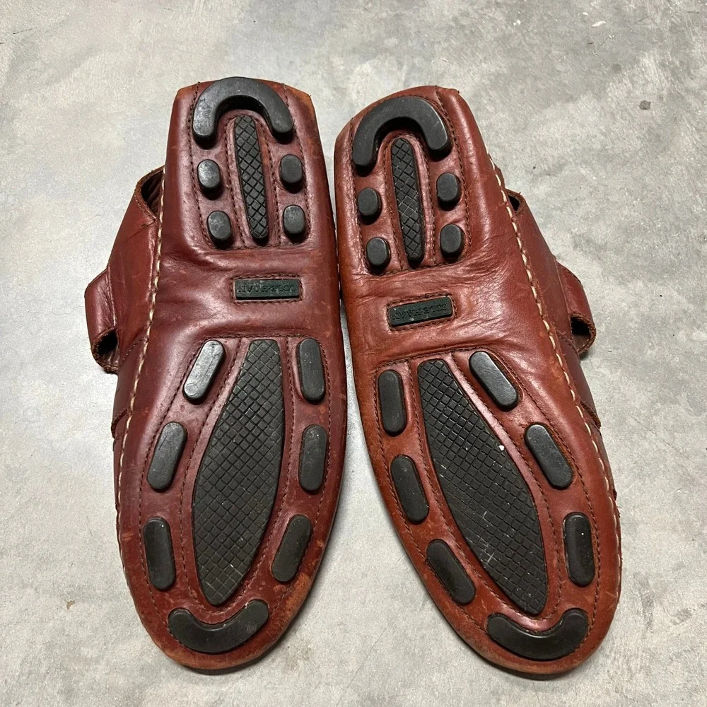 Cole Haan Country Mens Leather Fisherman Sandals Brown Buckle Huarache 9M 14698
